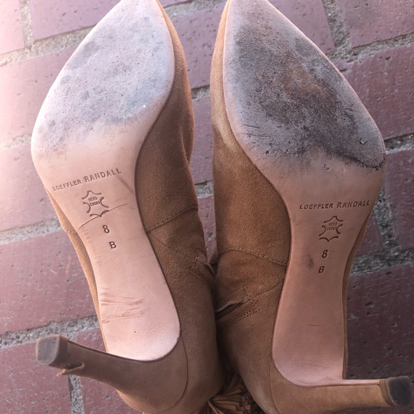 Loeffler Randall Heeled Booties Tassel Pointy - Picture 7 of 8